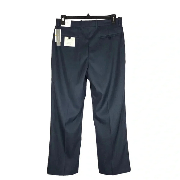 Perry Ellis Men's Classic-Fit Dress Pant Azure Blue Sharkskin 32x34 NWT - Picture 1 of 9